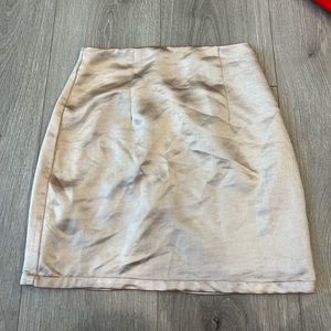 Princess Polly silky champagne skirt